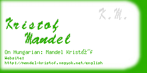 kristof mandel business card